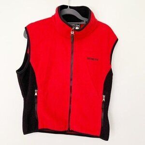 5/$25 Obermeyer red and black fleece vest